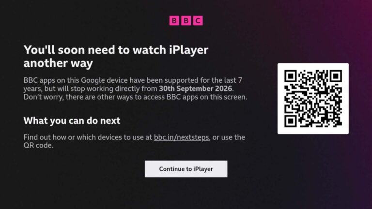 BBC will soon fully block uncertified Android/Google TV devices from using its iPlayer app