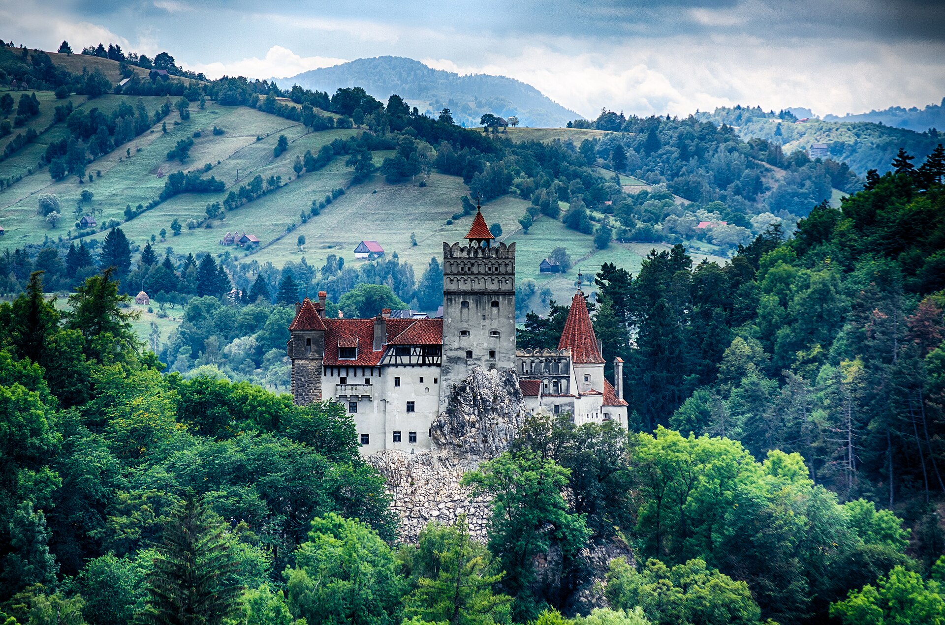 Bran Castle in Transylvania, Romania, the gothic setting associated with vampire legends