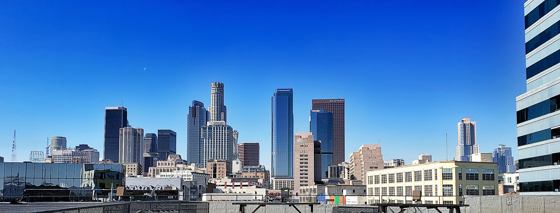 The downtown Los Angeles skyline, the setting for the ABC drama 9-1-1