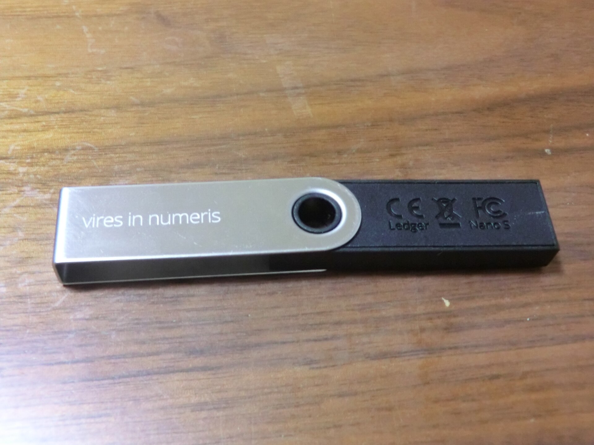 Close view of a Ledger hardware wallet, the type of device affected by a reseller tampering case