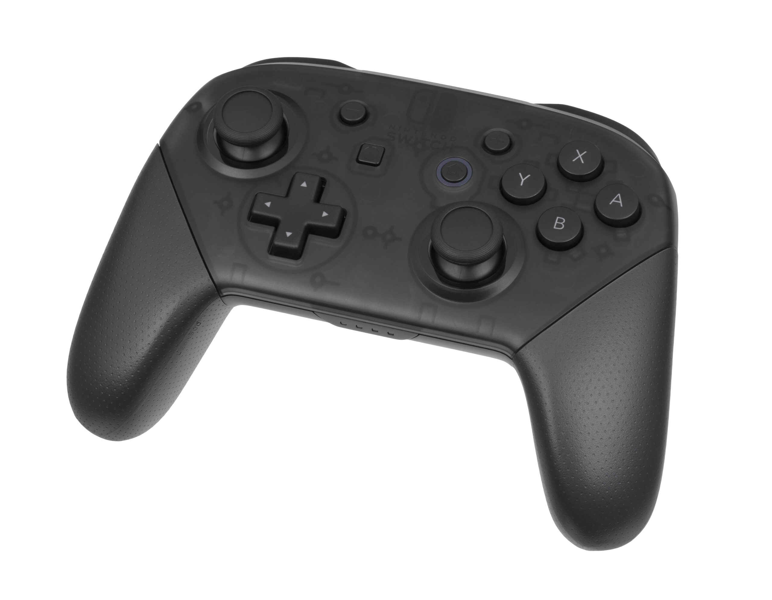 A video game controller photographed against a plain background