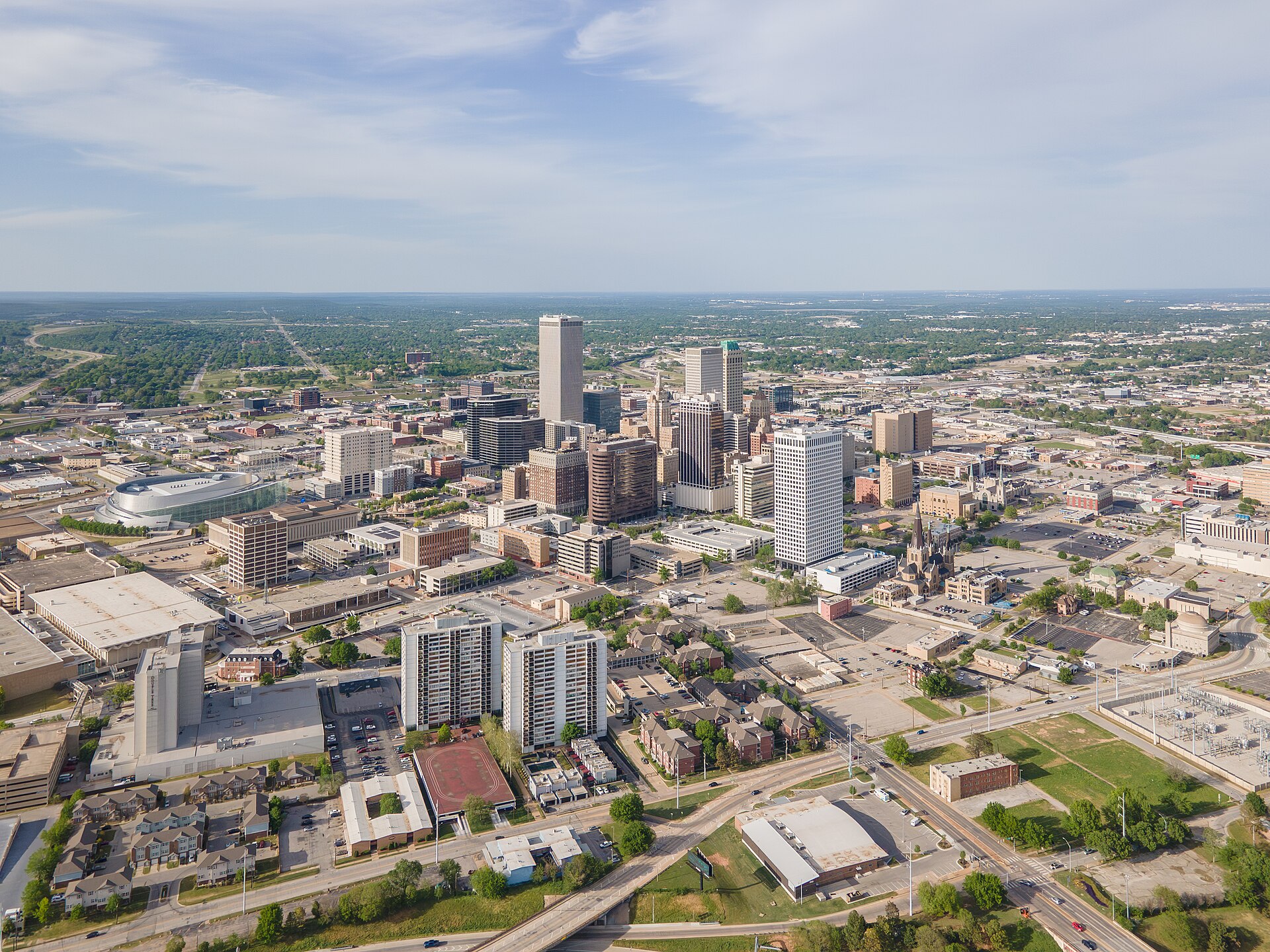 The Tulsa Oklahoma skyline, the setting of the original Tulsa King series