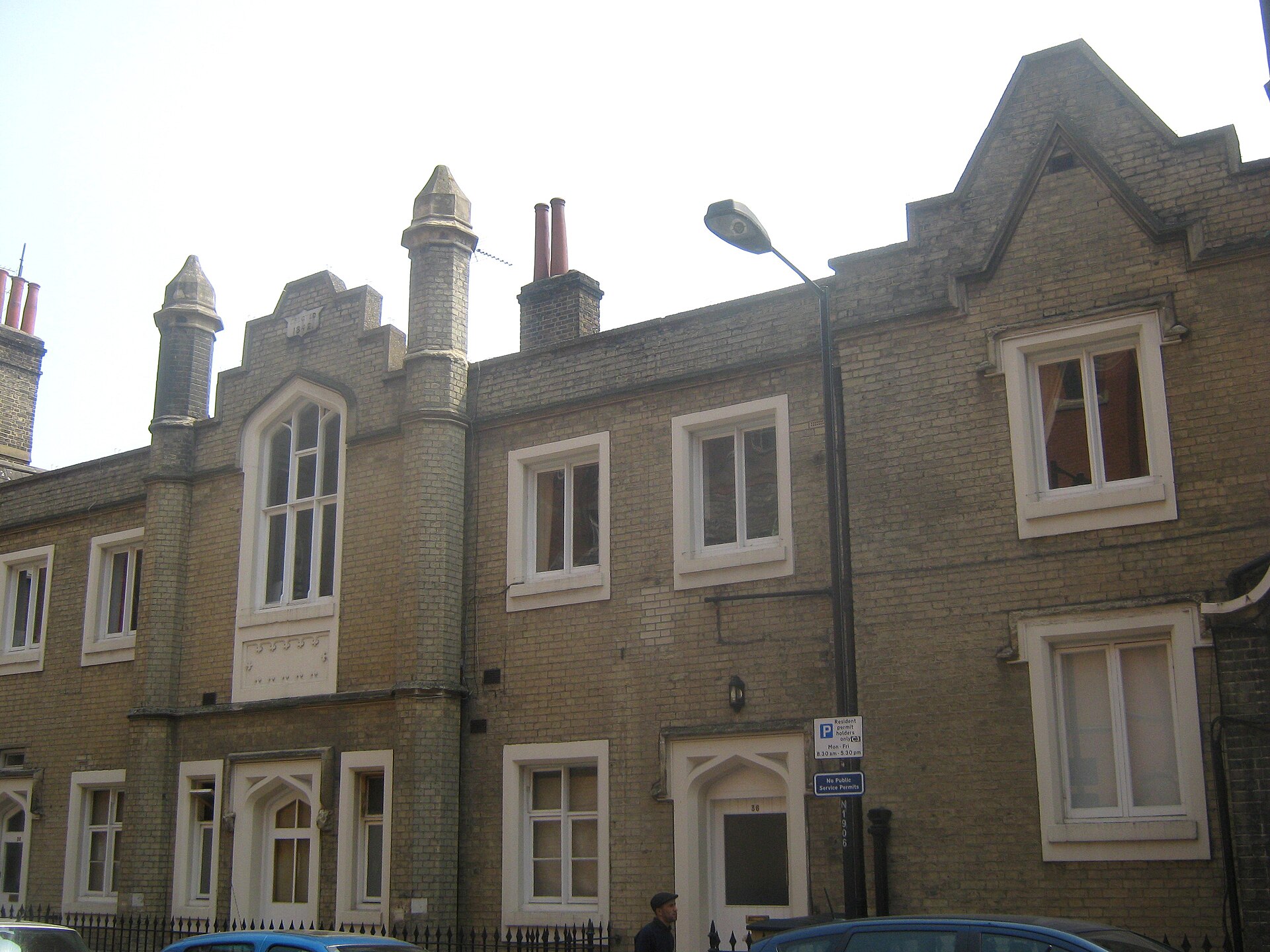 Terraced buildings on Newark Street in Whitechapel, east London